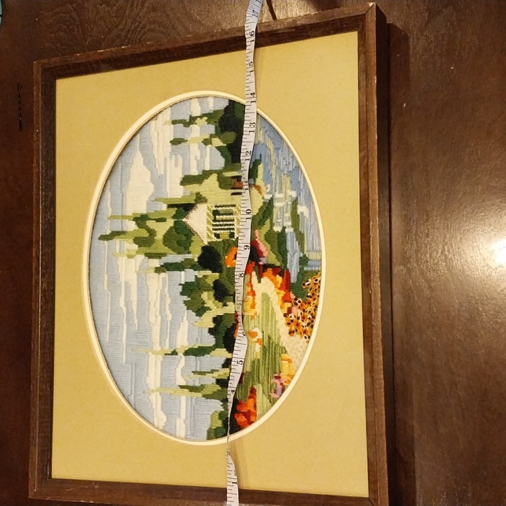 Framed Vintage Artcraft Concepts A Touch of Spring From #5723 Embroidery Kit - Picture 3 of 6